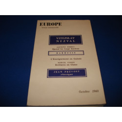 EUROPE. Revue Mensuelle. VITEZSLAV NEZVAL. N°378