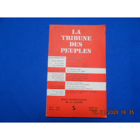 LA TRIBUNE DES PEUPLES. N°5. Déc - Janv. 1953 / 1954