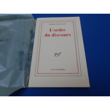 L'Ordre du Discours. Leçon inaugurale au Collège de France...