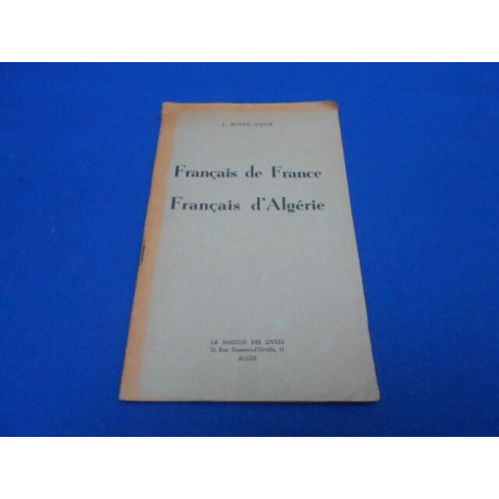 Français de France Français d'Algérie