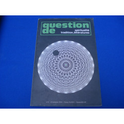 Question de Spiritualité tradition littératures. N°4