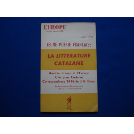 La Littérature catalane N° 347/ EUROPE