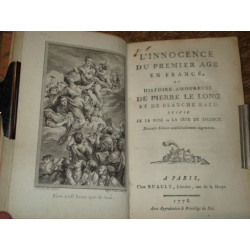 L'INNOCENCE DU PREMIER AGE EN FRANCE OU HISTOIRE AMOUREUSE DE...