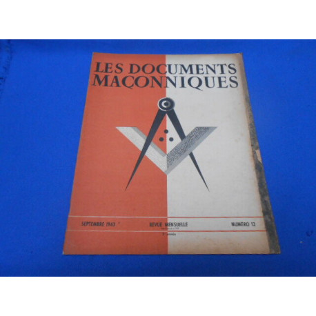 Les documents maçonniques (revue) - Numéro 12 - Septembre 1943...