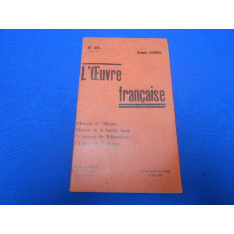 L'Oeuvre française. N°25 31 Mai 1917