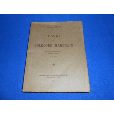 Essai de Folklore Marocain