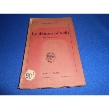 ‎Le démon m'a dit... Nouvelles et essais traduit de l'italien par...
