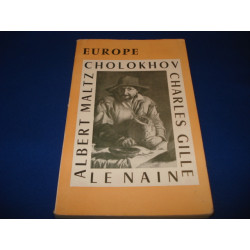 EUROPE. Revue Mensuelle. CHOLOKHOV. CHARLES GILLE. ALBERT MALTZ....