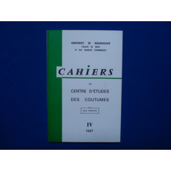 Cahiers du centre d'Etudes des Coutumes