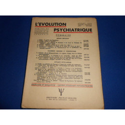 Revue: L'Evolution psychiatrique. Tome XXXII Fasc. III