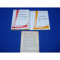 Carnets d'un fanatique. Tomes I et II. (édition augmentée).+ CAMUS...
