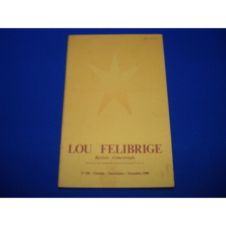 Lou Felibrige. Revisto Trimestrialo. N°191
