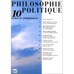 Philosophie politique n°10 - Ecole et democratie