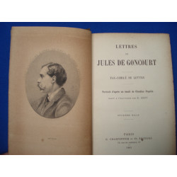 Lettres de Jules de Goncourt