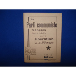 Le Parti Communiste Français dans la bataille pour la libération...