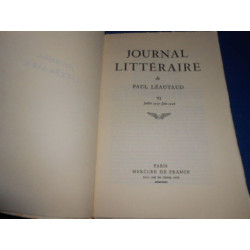 JOURNAL LITTERAIRE. Vol.VI. Juill. 1927 - Aout 1928