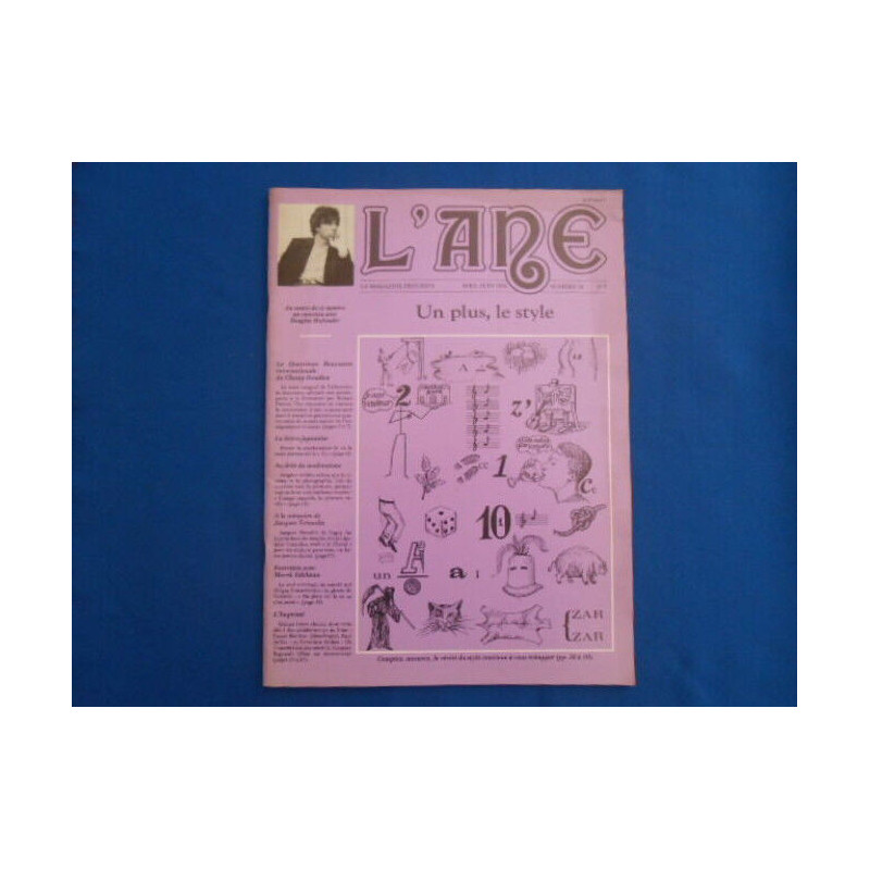 REVUE : L'Ane . Le magazine Freudien. N°26. Un plus le style....