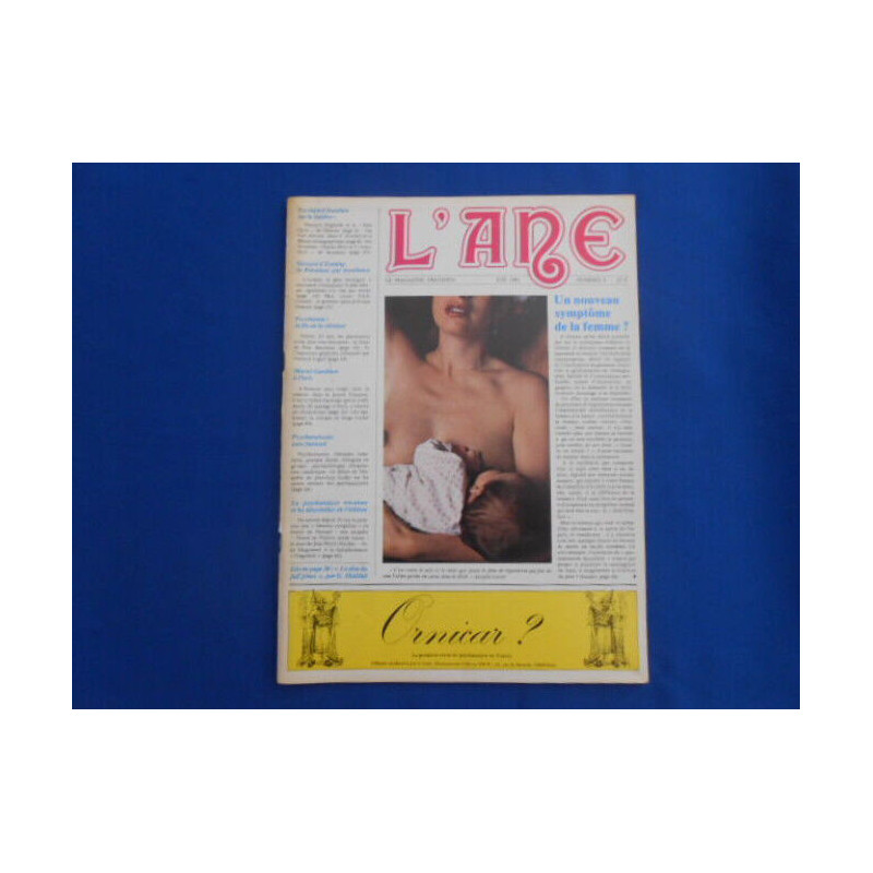REVUE : L'Ane . Le magazine Freudien. N°2. Un nouveau symptôme de...