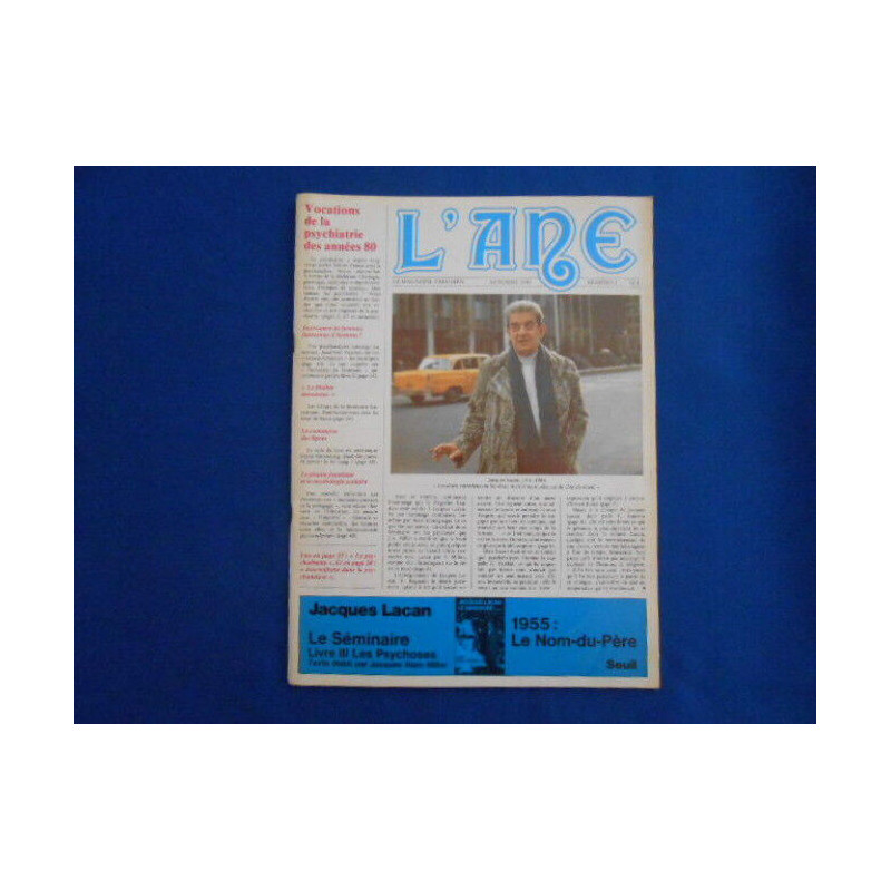 REVUE : L'Ane . Le magazine Freudien.N°3. Vocations de la...