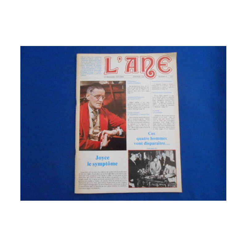 REVUE : L'Ane . Le magazine Freudien. N°6. Joyce le Symptôme....