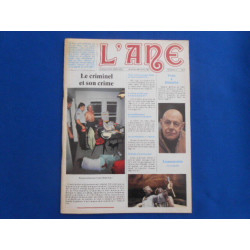 REVUE : L'Ane . Le magazine Freudien. N°8. Le criminel et son...