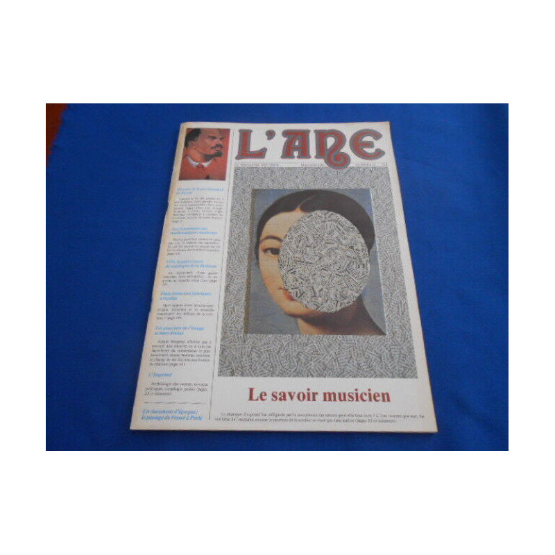 REVUE : L'Ane . Le magazine Freudien. N°10. Le SAVOIR MISICIEN....