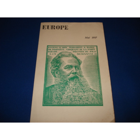 EUROPE. Revue Mensuelle. EUGENE LE ROY N°137