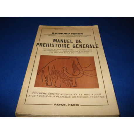 MANUEL DE PREHISTOIRE GENERALE. Géologie et biogeographie -...