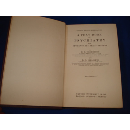 A Text - Book of Psychiatry