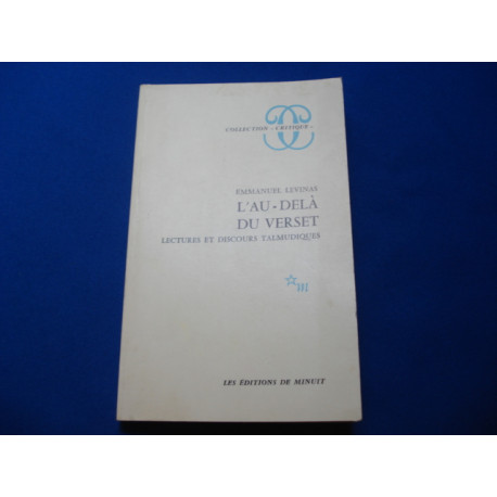 L'Au-delà du verset. Lectures et discours Talmudiques