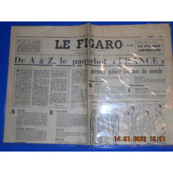 LE FIGARO. de A à Z le Paquebot "FRANCE" 20 - 21 JANV. 1962