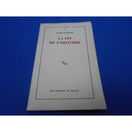 La Fin de L'Histoire. Epilégomènes