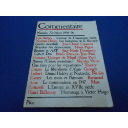 COMMENTAIRE. N° 72 / Hiver 1995-96