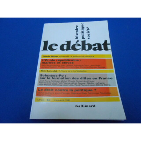 [REVUE]. LE DEBAT. N°64. Mars Avril