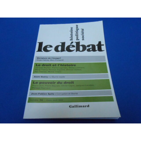 [REVUE]. LE DEBAT. Numéro 74. Mars Avril