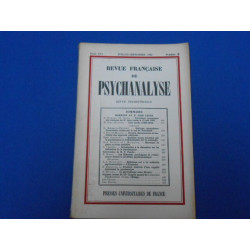 Revue Française de Psychanalyse. TOME XVI. Juill. Sept 1952. N°3....