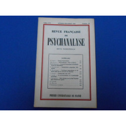 Revue Française de Psychanalyse. TOME XVII. Oct. Déc. 1953. N°4