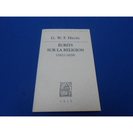 Ecrits sur la Religion (1822-1829)
