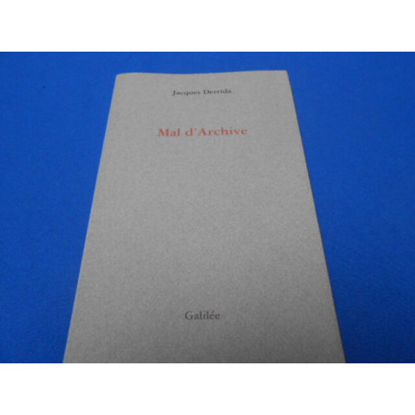 Mal d'Archive. Une impression Freudienne
