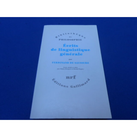 Ecrits de linguistique générale
